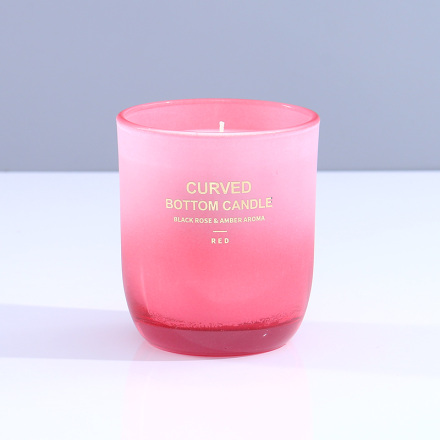 Curved Bottom Candle（Black Rose & Amber Aroma） 158g/5.5oz.