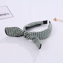 Fresh Green Plaid Headband