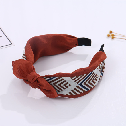 Brick Red Lines Headband