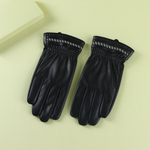 Ink Style Touch Screen Leather Gloves For Men