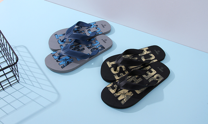 Stylish Letter Wide Strap Flip Flops for Men 