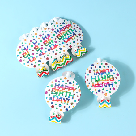 Colorful Round Party Horn(6 Count)