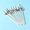 Colorful Star Decoration Paper Straw(12 Count)