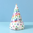 قبعة عيد ميلاد بأحرف ملونة (6 قطع) (21 سم)