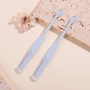 ماكينة حلاقة حواجب برأس مزدوج من سلسلة كلر ، قطعتان (أزرق)