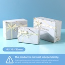 Golden Marble Pattern White Rectangular Gift Box (S)