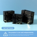 Golden Marble Pattern Black Square Gift Box (M)