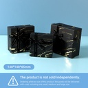 Golden Marble Pattern Black Square Gift Box (S)