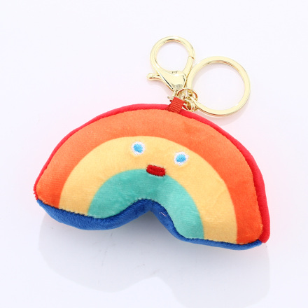 Plush rainbow buckle. - Brooch