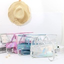 Large-Capacity Clear Tote Shoulder Bag