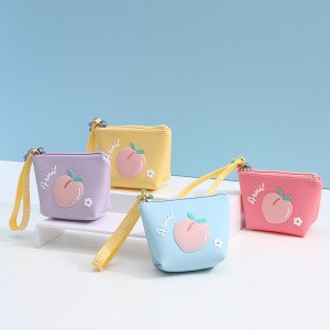 Peach Silica Gel Portable Coin Purse