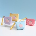 Peach Silica Gel Portable Coin Purse