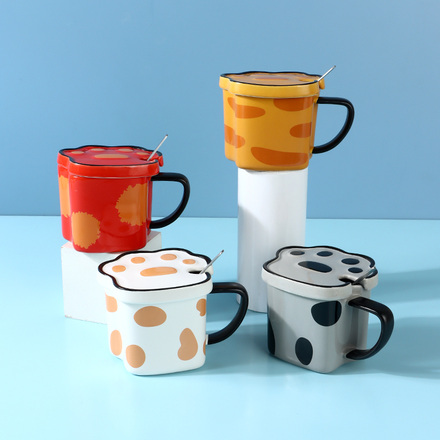 350ml/11.8fl.oz. Special-Shaped Cute  Claw Ceramic Cup