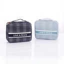 Checks Square Portable Toiletry Bag