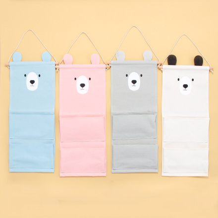 Ear Bear Series Hanging Storage Bag with 2 Pockets