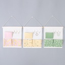 Fresh Life Geometric Over Door Hanging Storage Organizer with 3 Pockets and 3 Ho