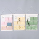 Fresh Life Geometric Over Door Hanging Storage Organizer with 7 Pockets and 2 Ho