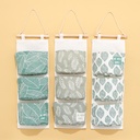 Leaves Series Half Circle Hanging Storage Bag with 3 Pockets