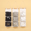 Marble Series Hanging Storage Bag with 3 Half-circle Pockets