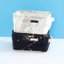 Marble Gilding Series Small Square Fabric Storage Basket
