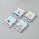Portable Rectangular Makeup Mirror (Glitters Series - Potted Plant)