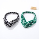 Blue and White Porcelain Pattern Cross Hair Band