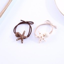 Cute Polka Dot Resin Starfish Hair Tie 1 Piece