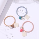 Shell Crystal Charm Hair Tie (1 Pc)