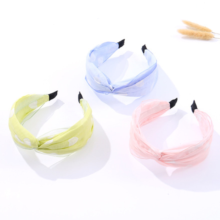 Hearts Pattern Cross Headband