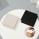 Furniture Leg Square Cut-to-Fit Self-Adhesive Pad (2 Pcs)(Apricot/Black)