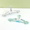 Plastic Coating Clothes Hanger with Hooks and Nonslip Bars(8-Pack)
