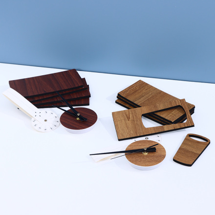 Wooden Grain DIY Wall Clock – Wood Colour/Walnut Colour