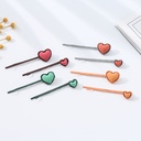 Solid Color Hearts Hairpins Set