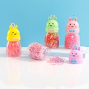 Bunny Shaped Bucket Disposable Hair Tie 100 PCS