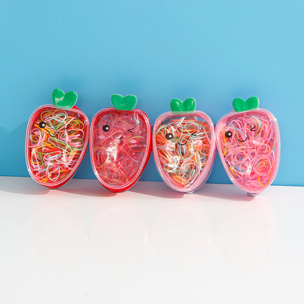Carrot Shaped Bag Disposable Hair Tie 100 PCS