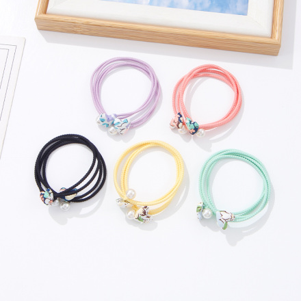Stylish Painting Loving Heart Hair Tie 2 PCS