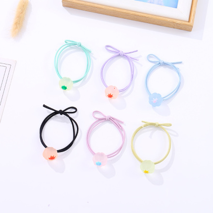 Sweet Vivid Flower Bow Hair Tie 2 PCS