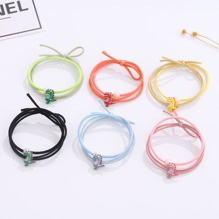 Dinosuar Decoration Hair Ropes 2PCS