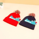 Cute Crocodile Jacquard Knitted Hat for Kids