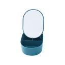 Oval Makeup Mirror with Storage Box