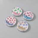Portable Round Makeup Mirror (Glitters Series - Fruit 1)