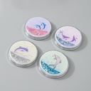 Portable Round Makeup Mirror (Glitters Series - Dolphin)
