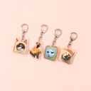 3D Kitten Acrylic Keychain