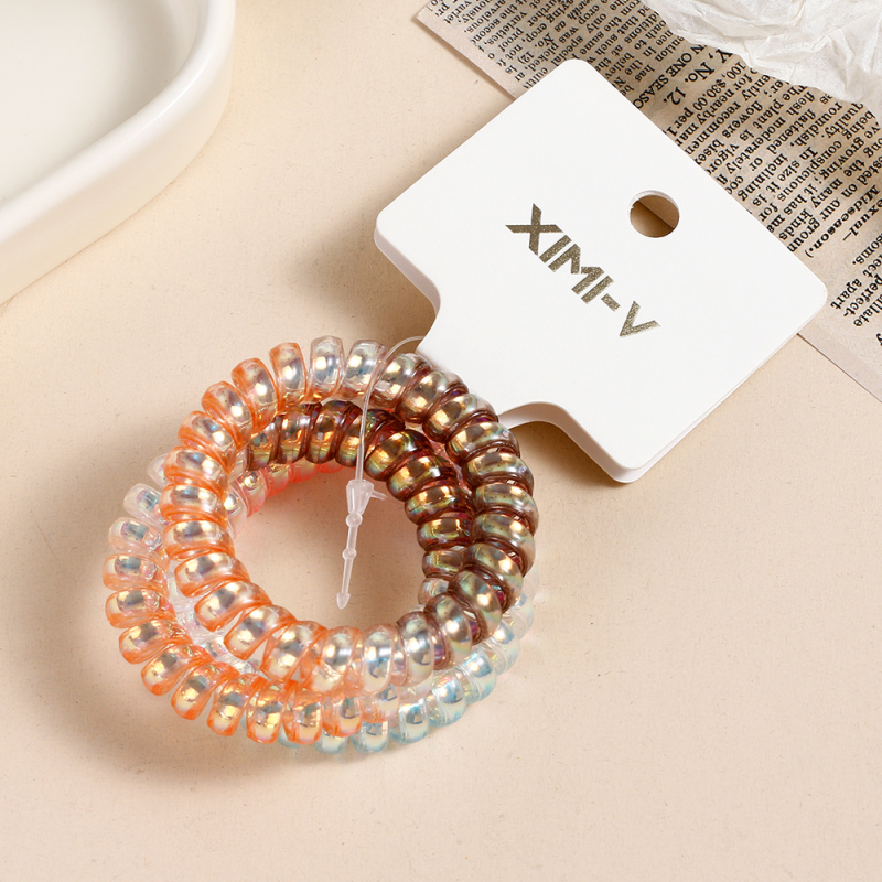 Laser Splicing Spiral Hair Ties 3PCS
