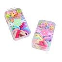 Stylish Terry Hair Ties + Small Hair Claw Clips Set