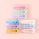 Boxed Candy Color Dull Polished Duckbill Clips (3 PCS)