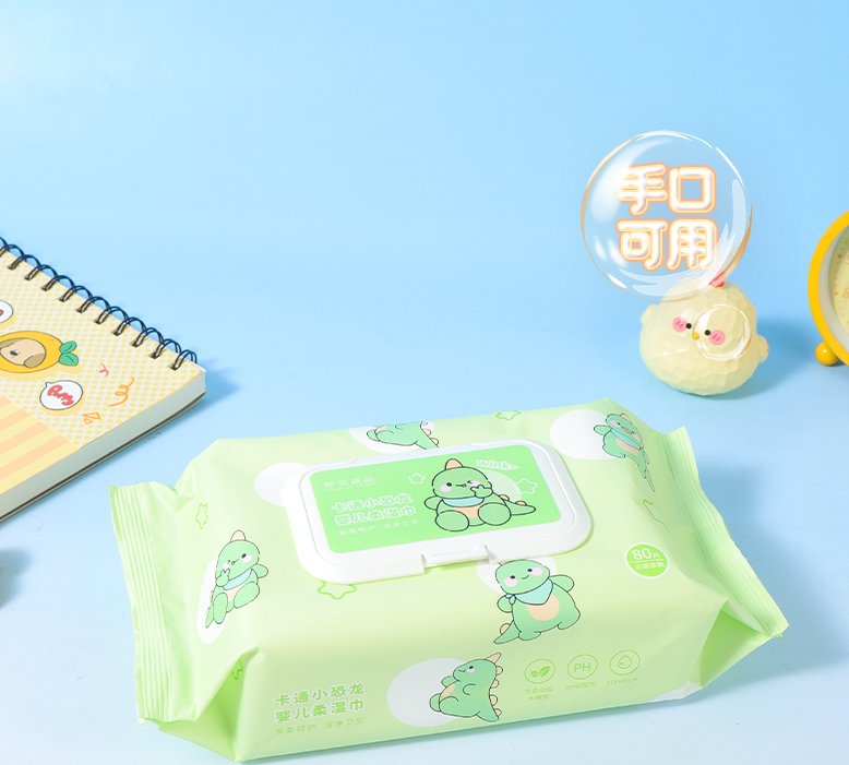 Cartoon Dinosaur Baby Wipes (pack of 8)