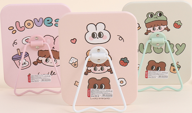 Sweet milk tea series square bracket table mirror