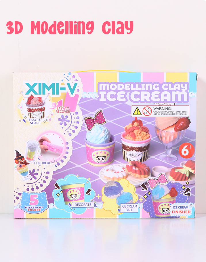 3D Modelling Clay - Ice Cream Toy Set