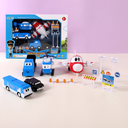 Cartoon Airplane Helicopter Combination Cars Toy Set